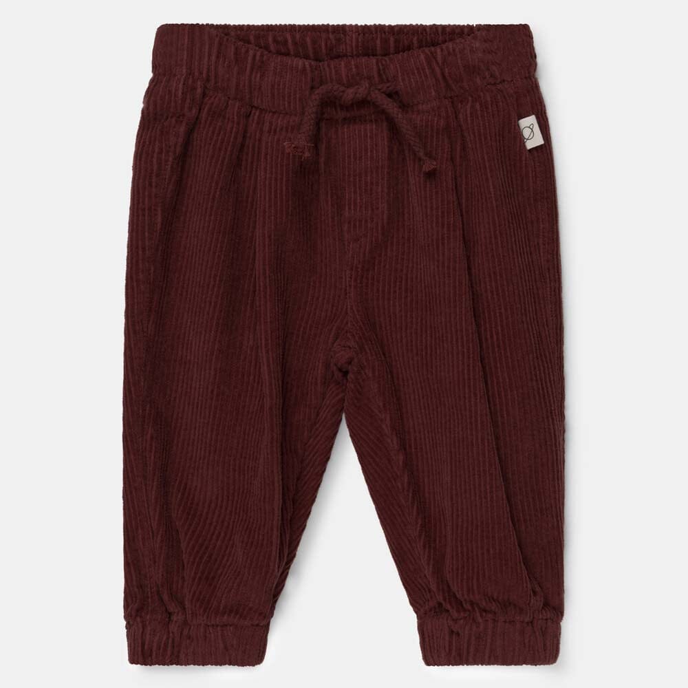 Organic Corduroy Baby Pants - Garnet