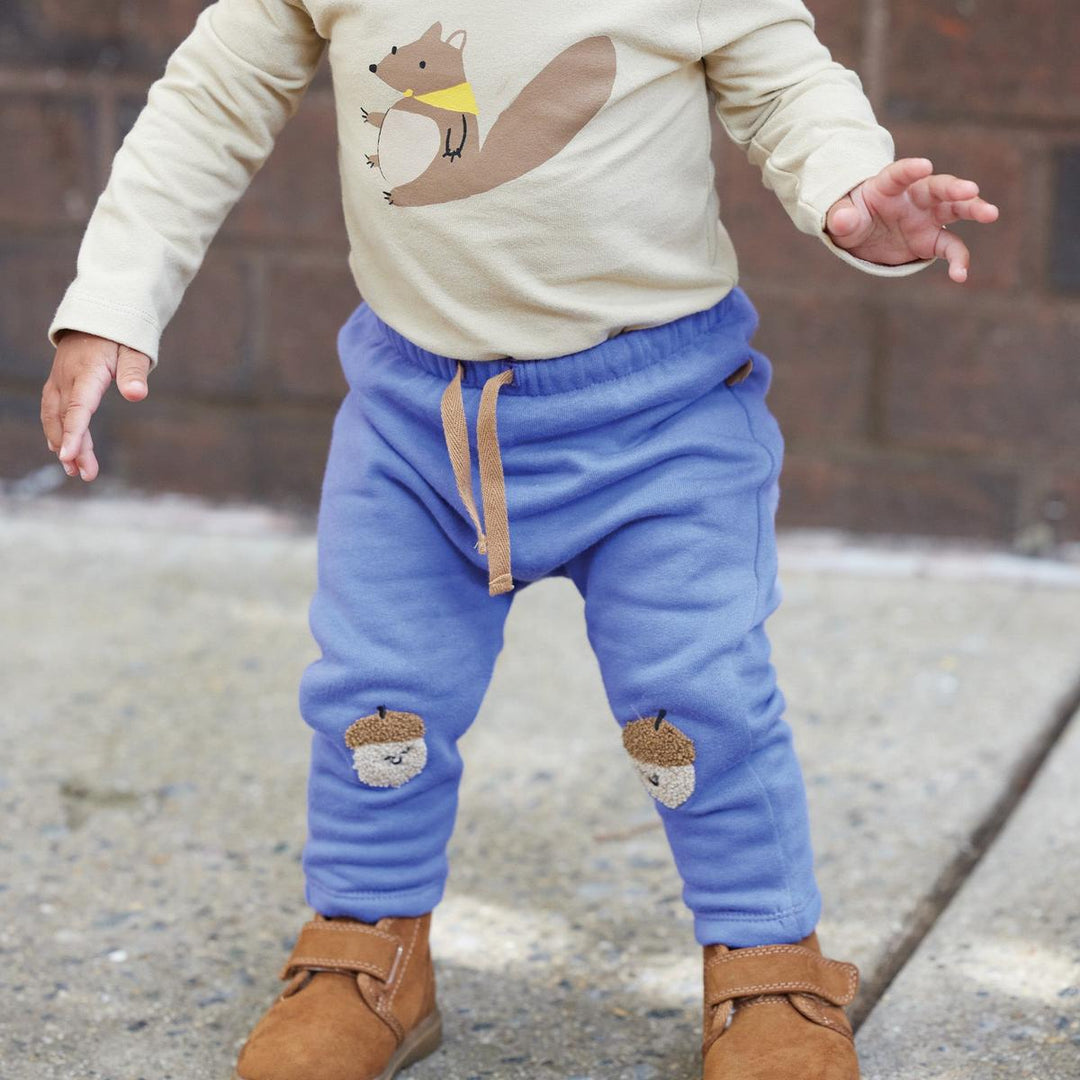 Squirrel Baby Bodysuit - Beige