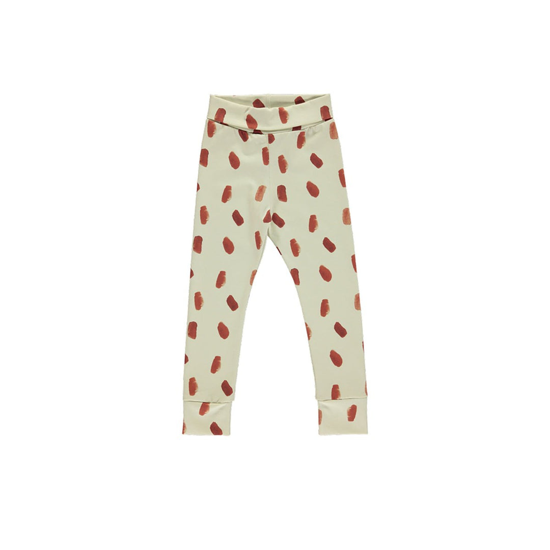 Brick Dot Leggings - White/Brown Leggings Monkind 