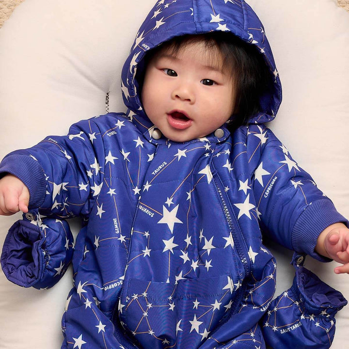 Bute - Navy Constellation Baby Snowsuit - Blue