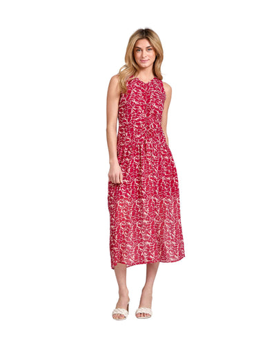 Liz Dress - Burgundy Sketch