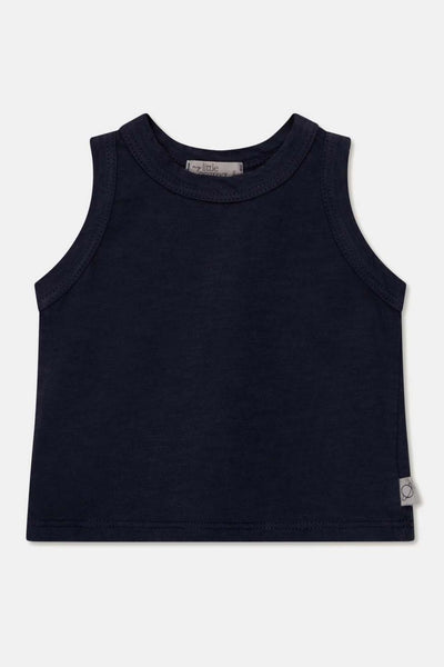 Slub baby tank t-shirt - Dark blue