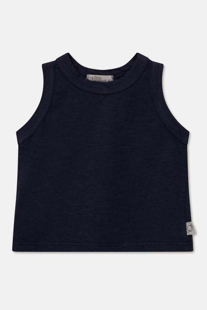 Slub baby tank t-shirt - Dark blue