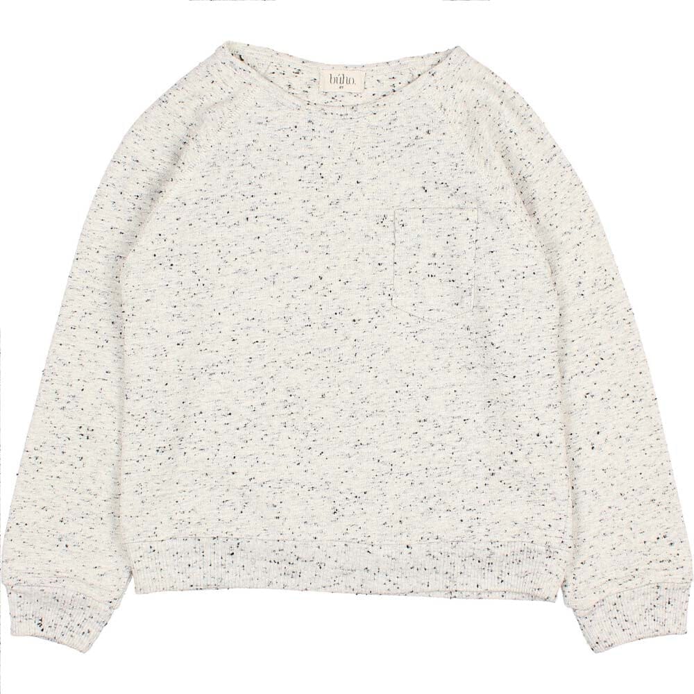 Speckled Jersey Sweatshirt - Light Gray