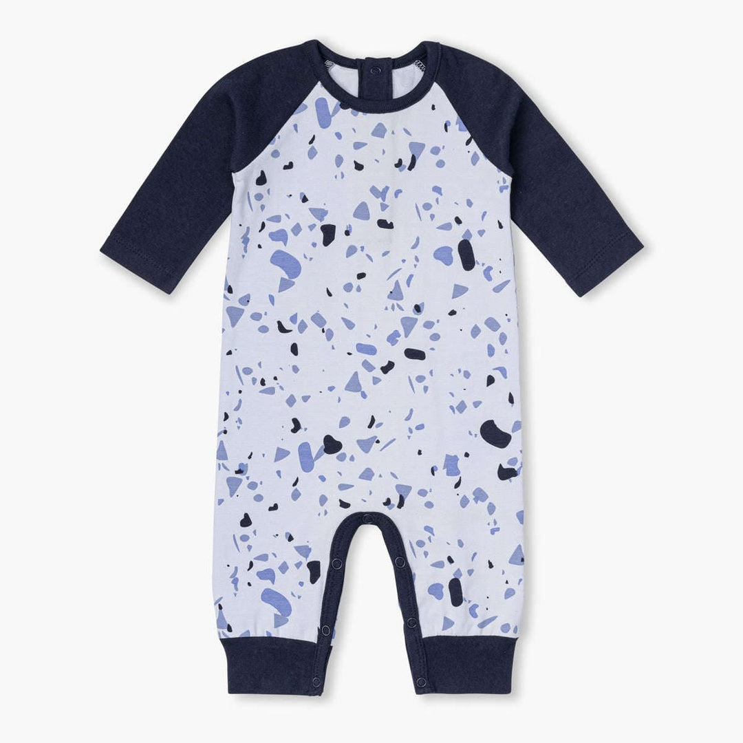 Little Slugger Romper - Blue Terrazzo