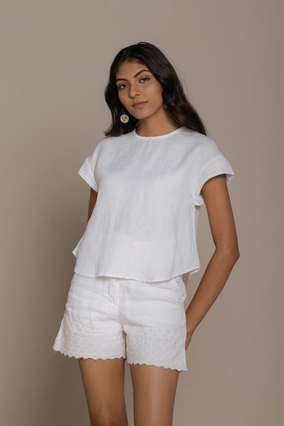 Sandcastle Saturdays Top - Coconut White