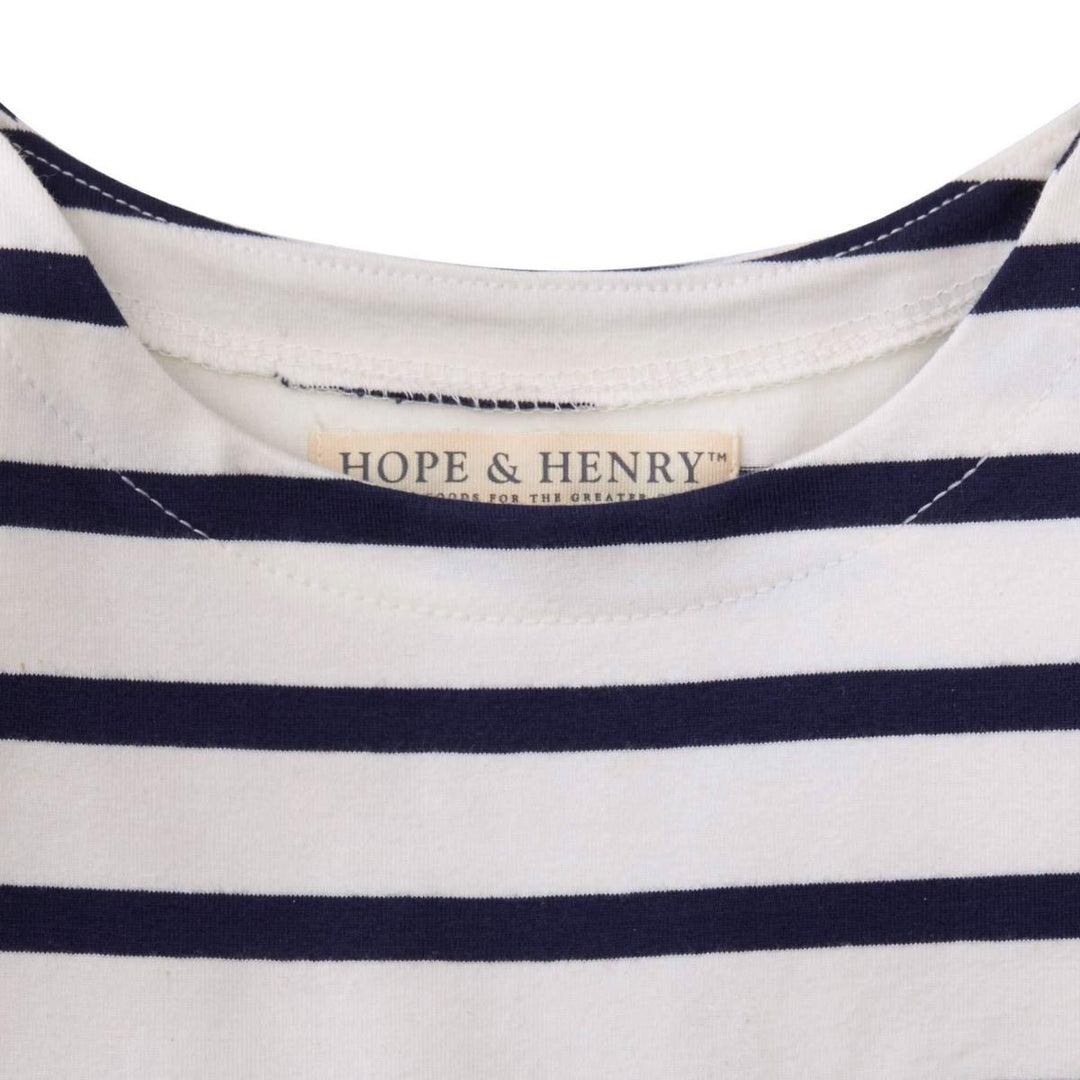 Baby Lightweight Blocked Organic Skater Dress - Classic Blue