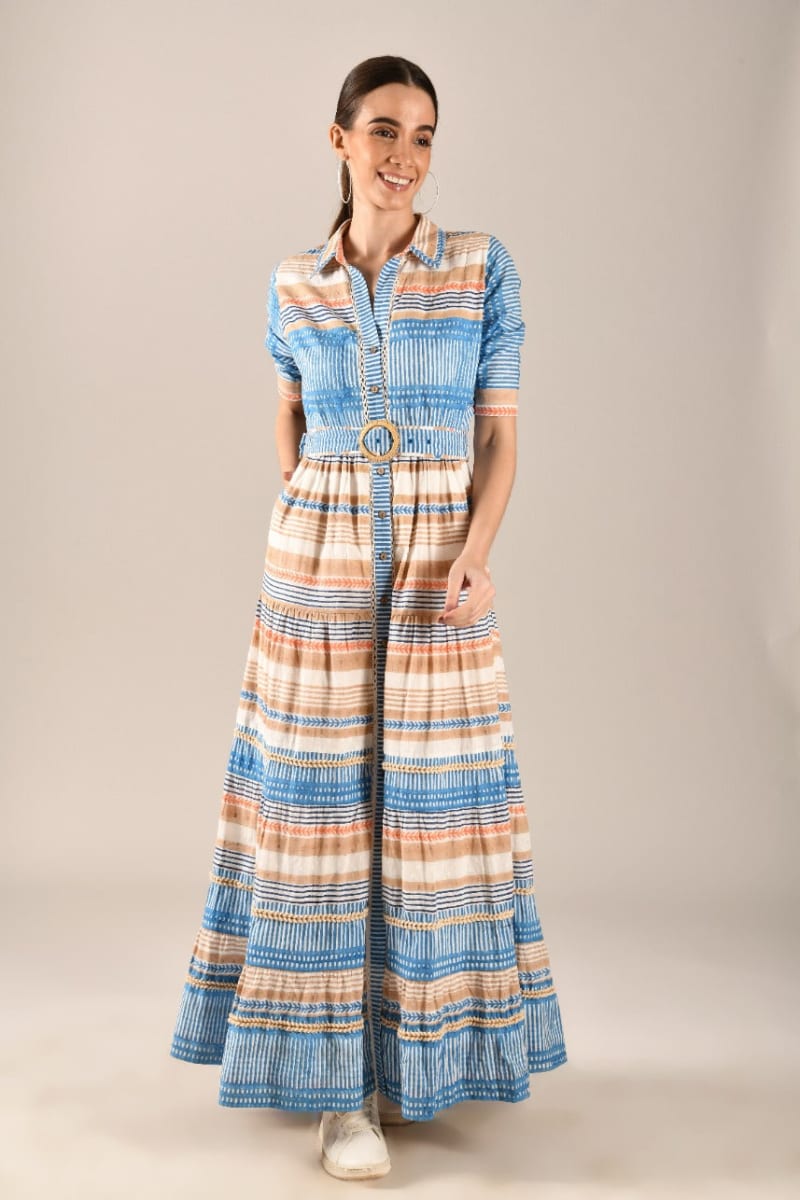 Favia Maxi Dress - Beige