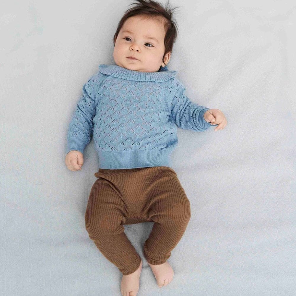 Baby Slim Rib Leggings - Camel Leggings FUB 