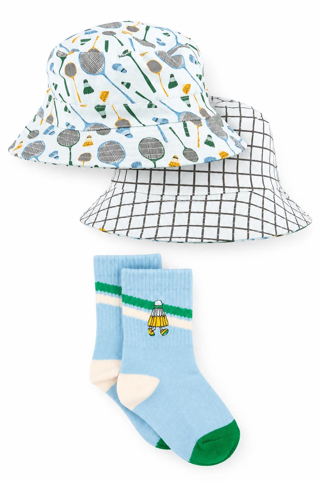 Miki Miette Bucket Hat & Socks Set - Badminton