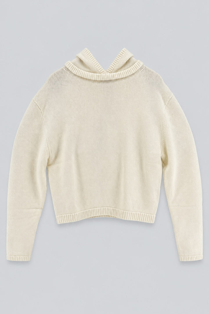 Cashmere Blend Hoodie - Ivory