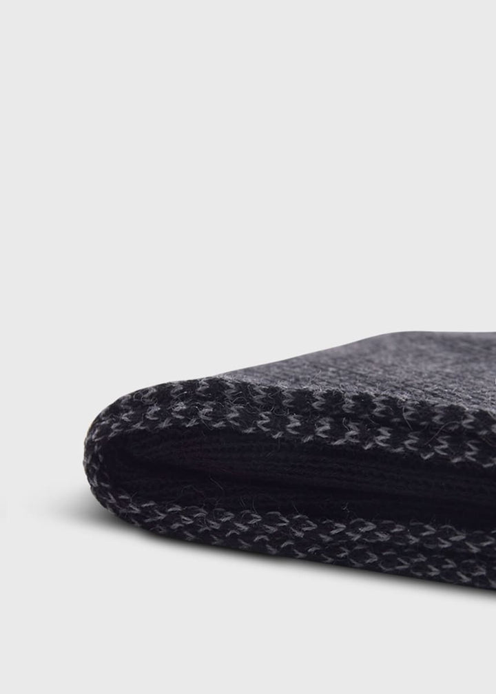 Textured Oxford Dress Sock - Black
