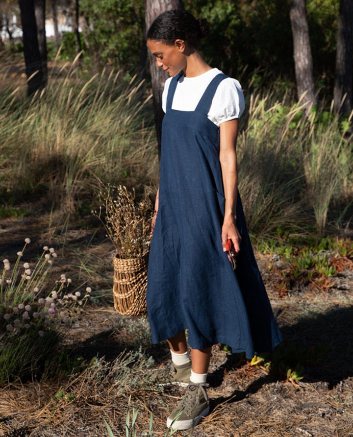 Chantel May Linen Dress - Indigo Dresses Beaumont Organic 