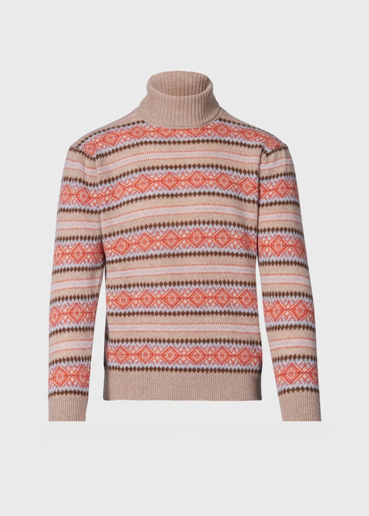 Phineas Cole Fair Isle Wool Turtleneck - Tan