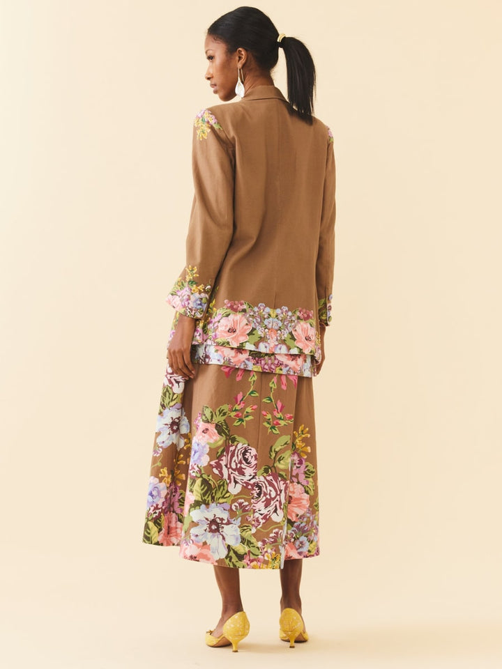 Sloan Blazer - Caramel Victorian Floral