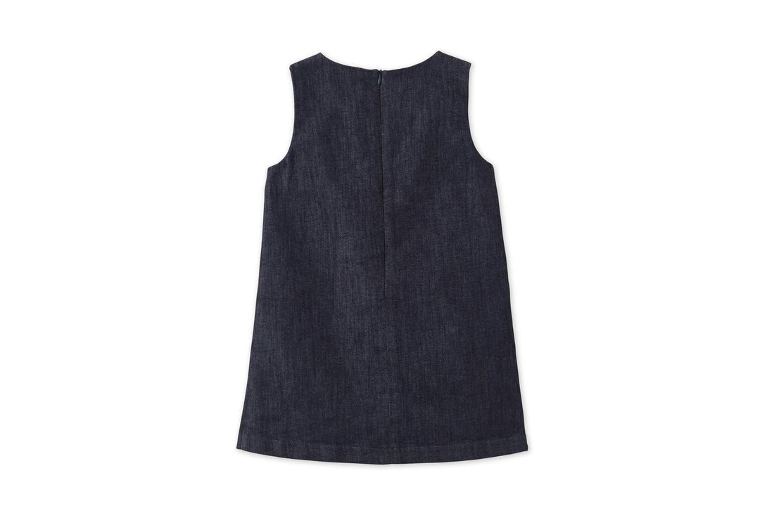 Baby Organic Denim Dress - Blue