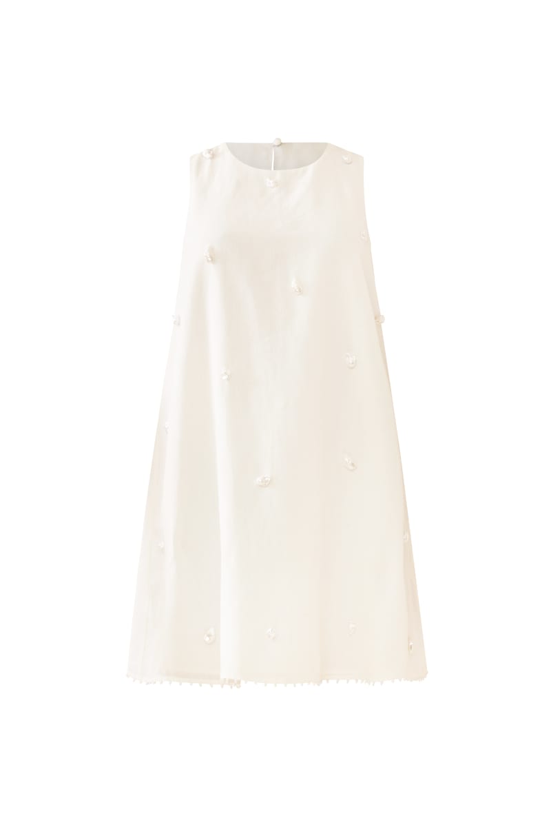 Mattie Dress - Pearly White