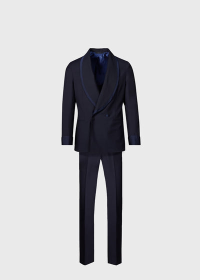 Phineas Cole Double Breasted Shawl Lapel Tuxedo - Navy