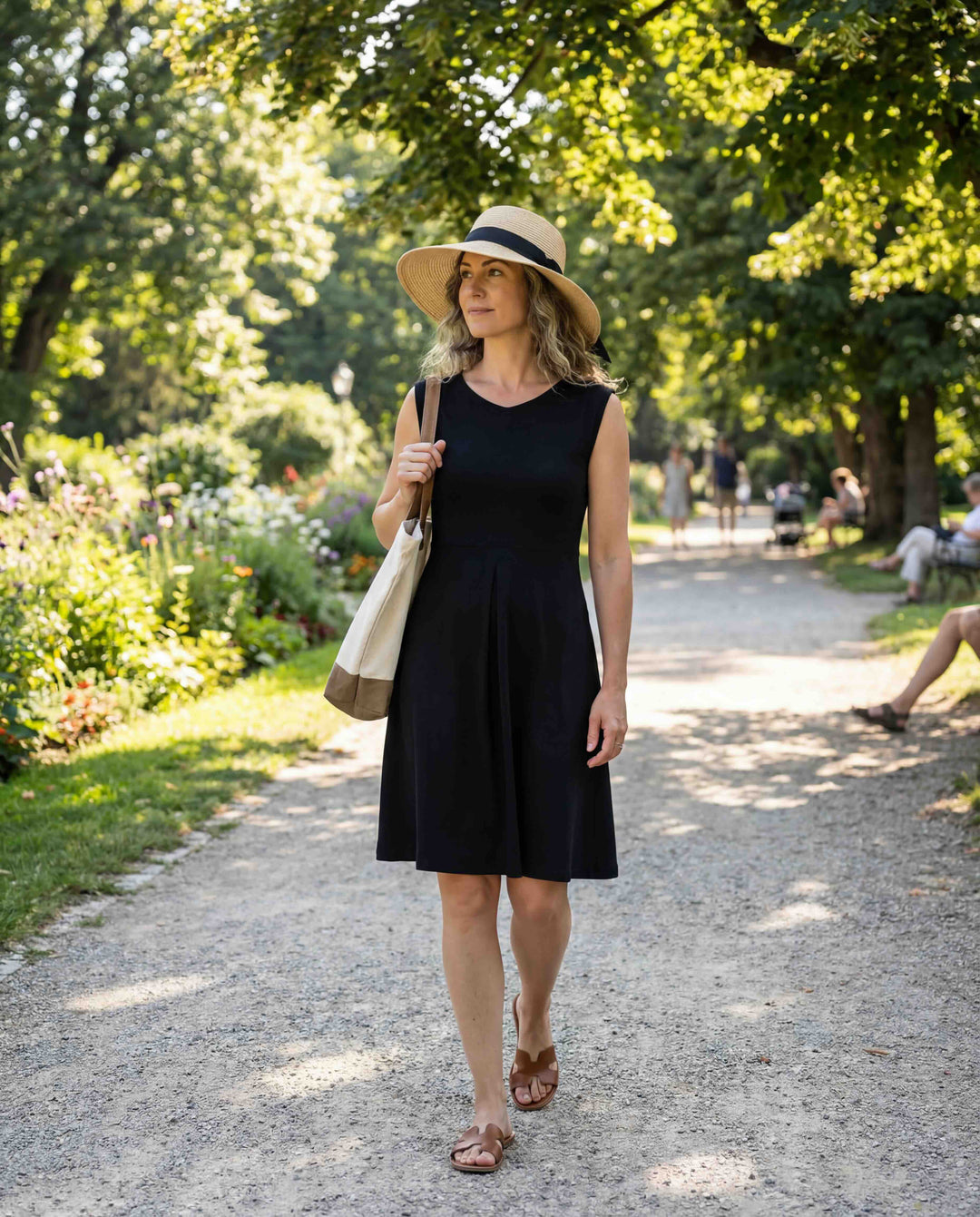 Box Pleat Dress - Black