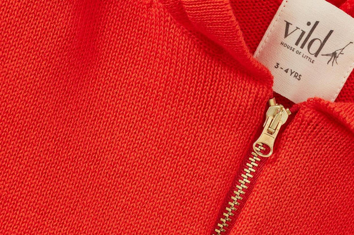 Baby Organic Knit Cardigan - Coral