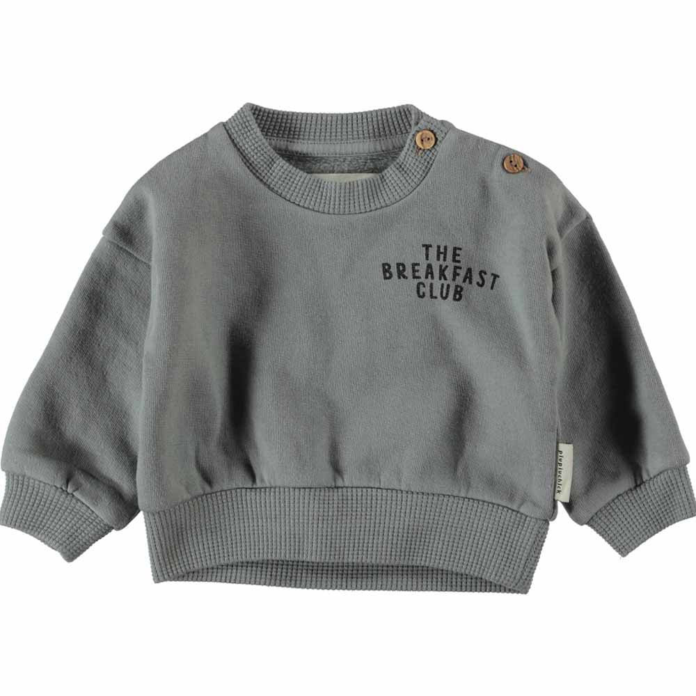 Baby Unisex Sweatshirt - Grey w/ Cereal Box Print