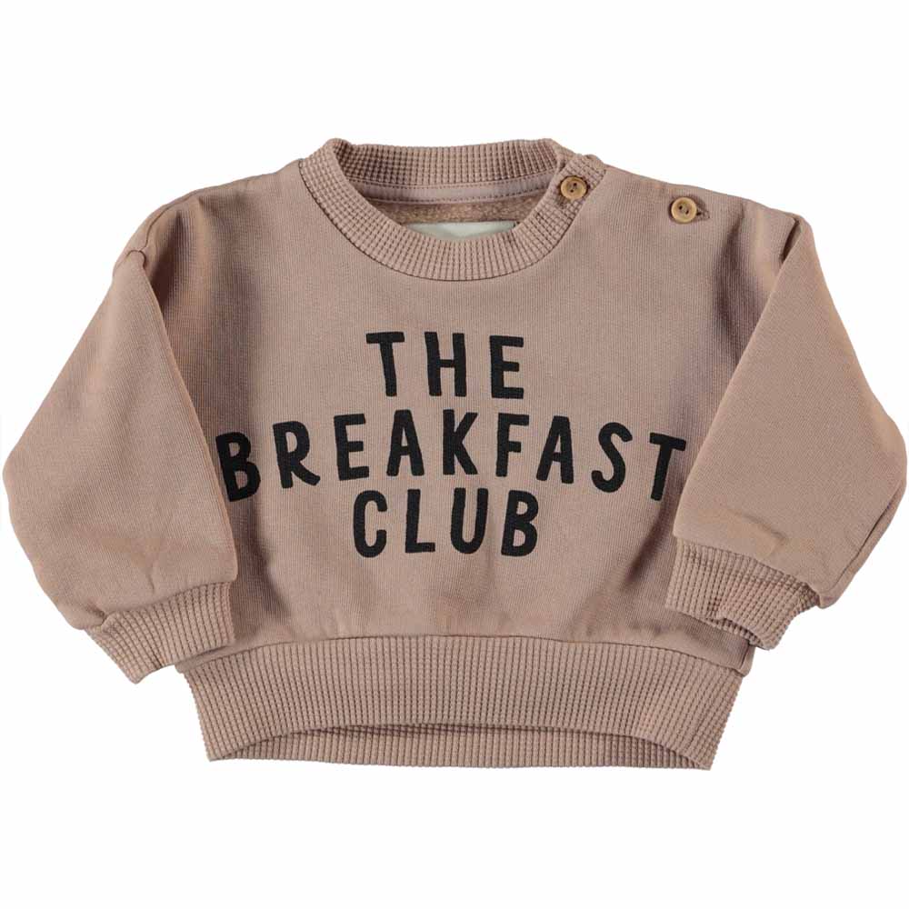 Baby Unisex Sweatshirt - Light Brown w/ "The Breakfast Club" Print Sweatshirts Piupiuchick 