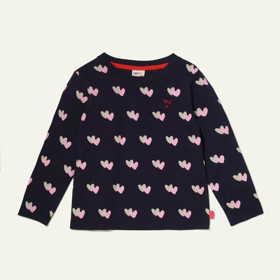 Hearts Kid T-shirt - Blue Ribbon Hearts