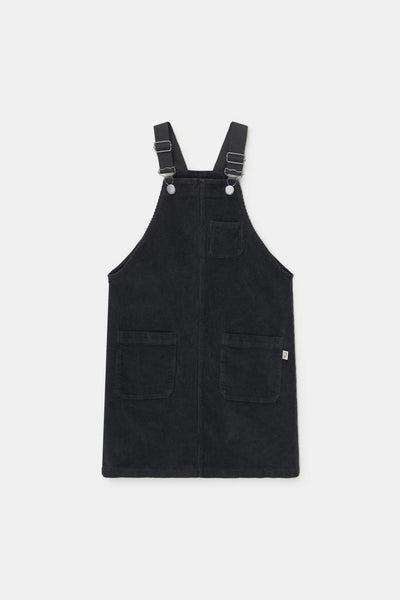Comfort corduroy pinafore dress - Dark grey - Pinafore