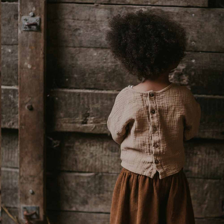 The Button Back Top - Camel Blouses The Simple Folk 