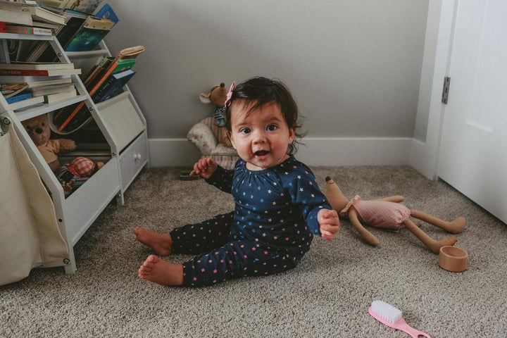 Raglan Baby Romper - Rainbow Stars