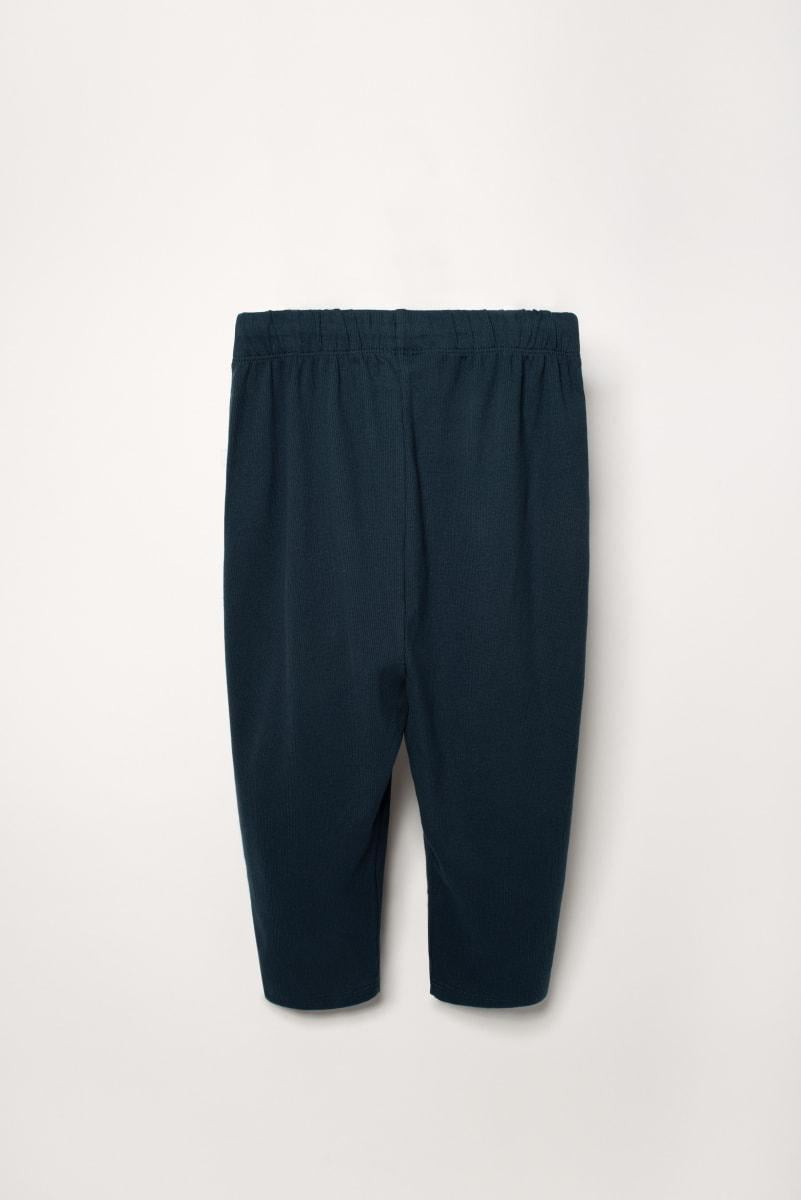 Organic Ribbed Trousers - Navy