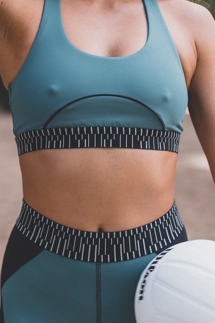 Avalon Sports Bra - Mallard + Black