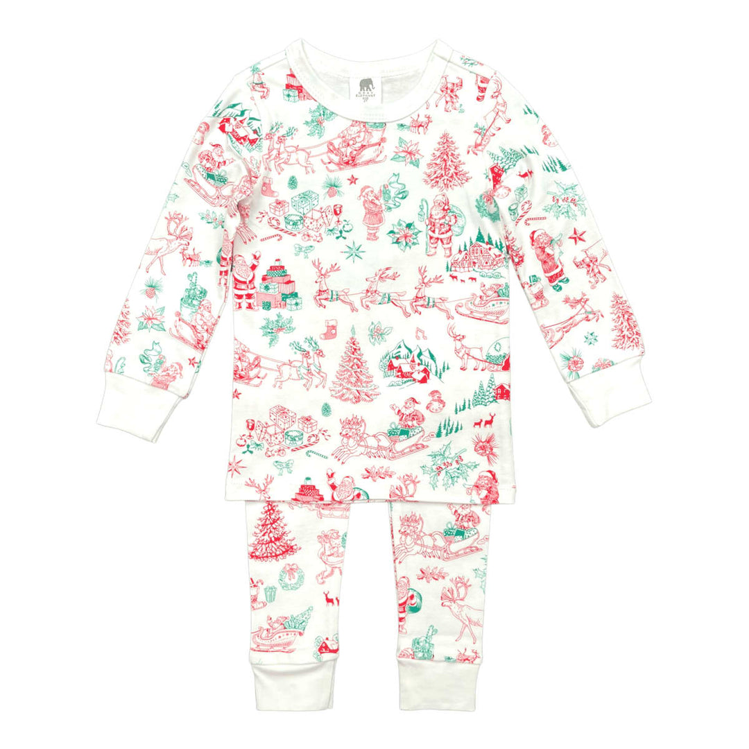 Long John Pajama Set - Santa