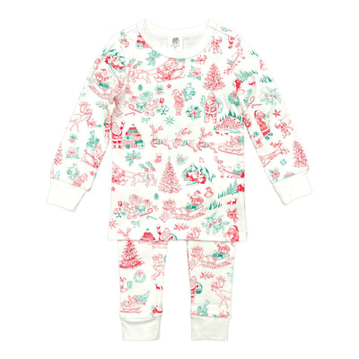 Long John Pajama Set - Santa