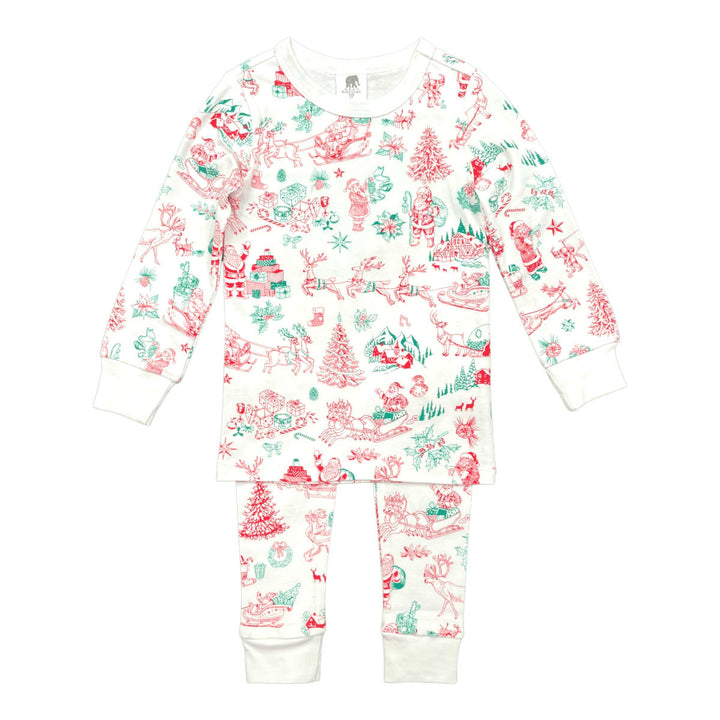 Long John Pajama Set - Santa