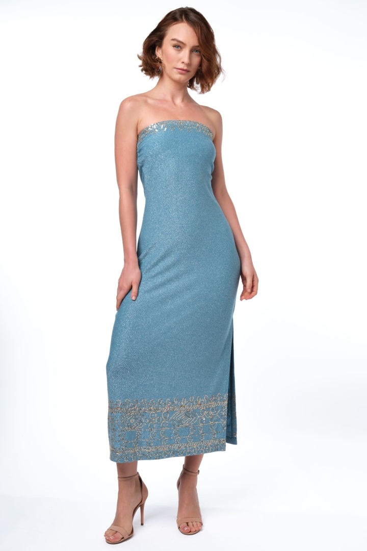 Valerie Dress - Sky Blue Shimmer