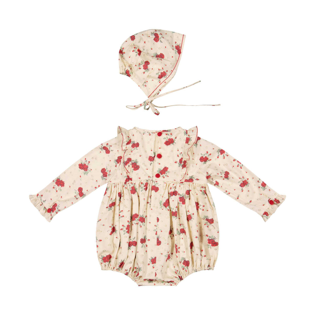 Anastasia Christmas Baby Set - Floral/White/Red