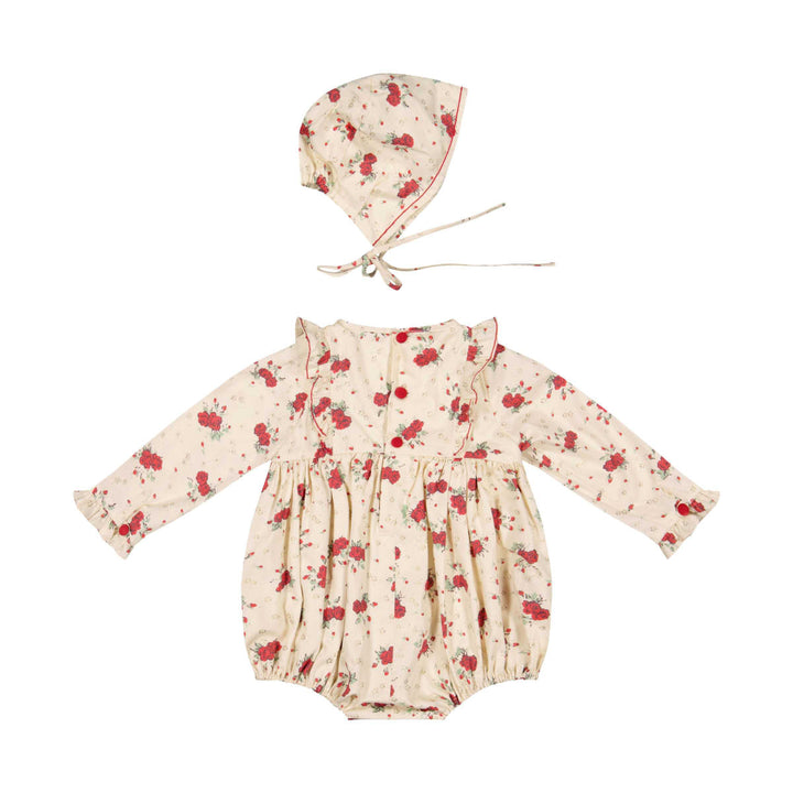 Anastasia Christmas Baby Set - Floral/White/Red