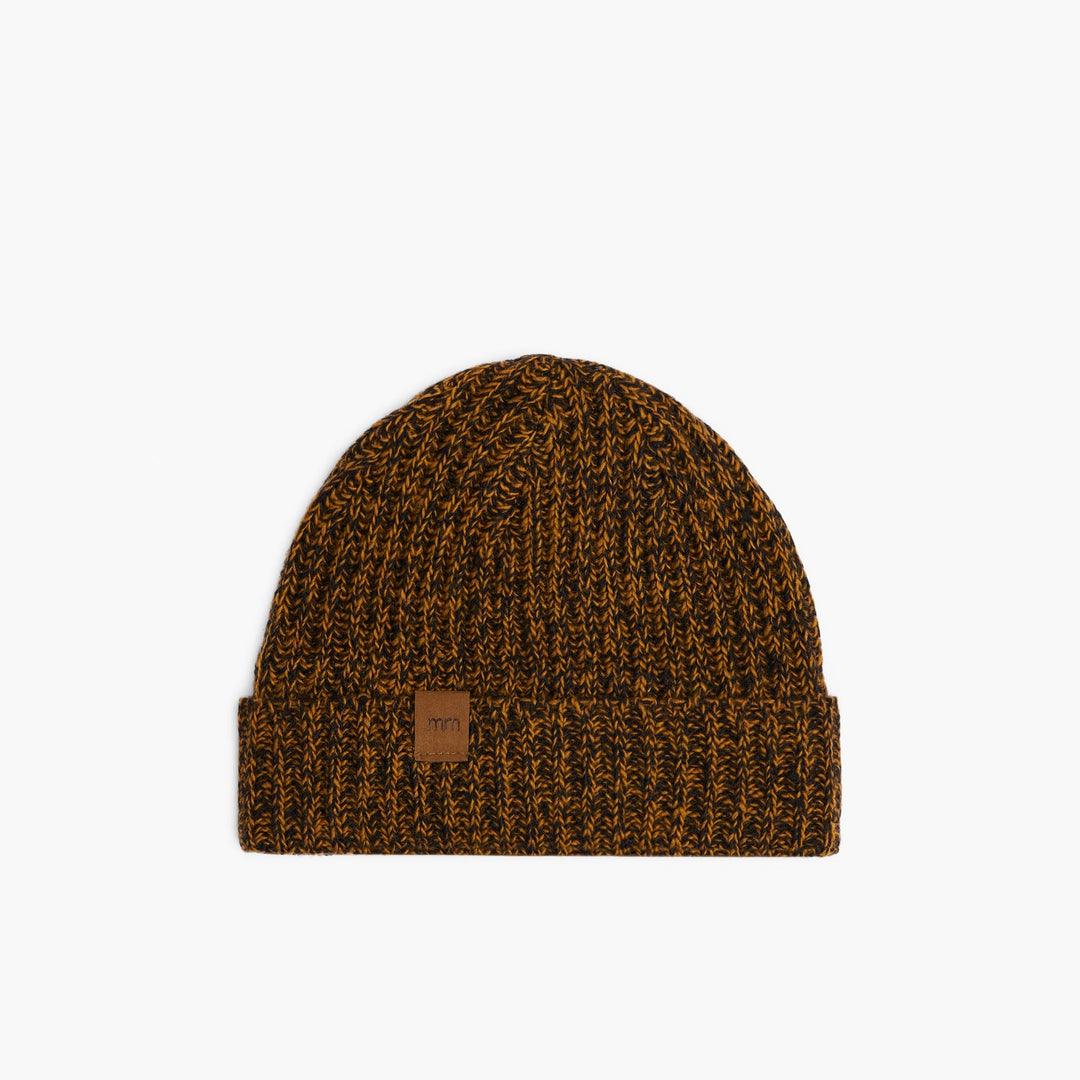 Tweed Toque - Melange Amber & Black