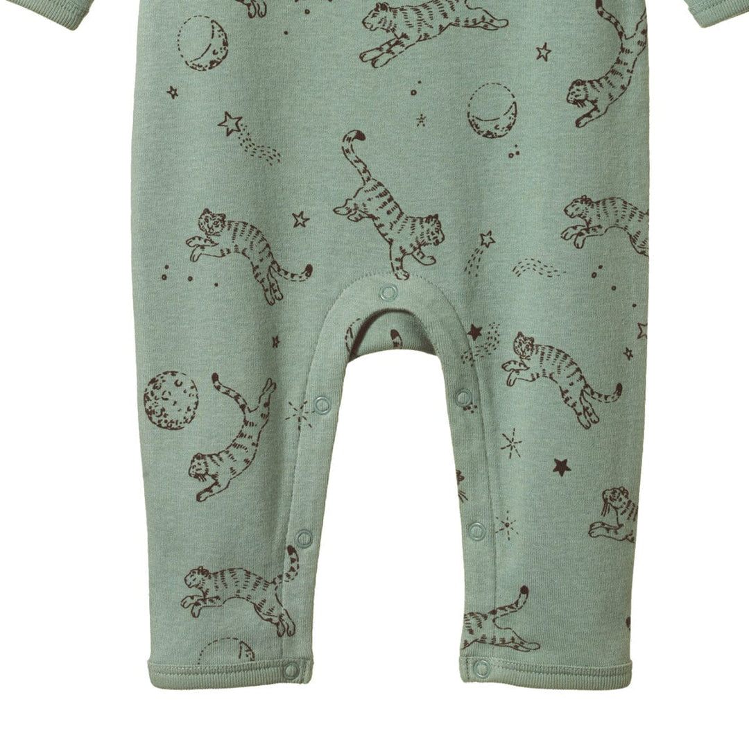 Henley Pyjama Suit - Dream Tigers Lagoon Print Sleepwear Nature Baby 