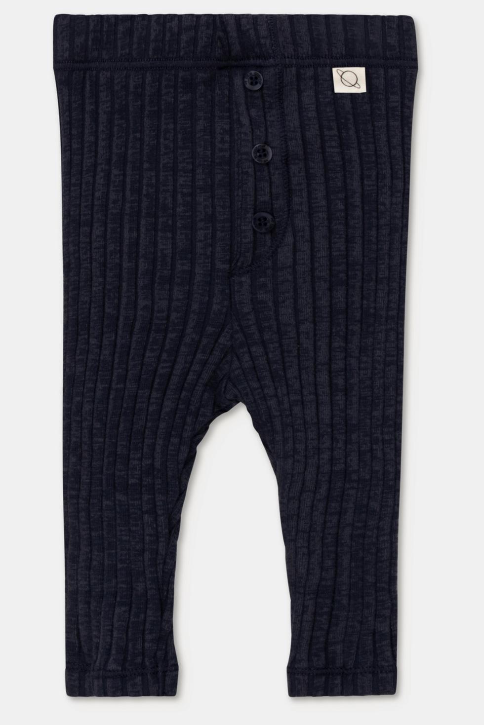 Rib baby leggings - Dark blue