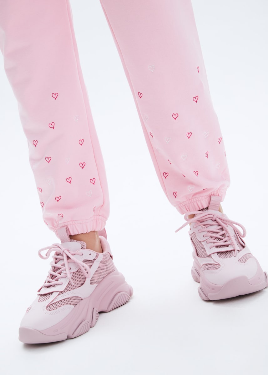 Heart Stitch P.E Sweatpants - Blush