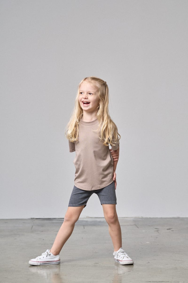 Acid Wash Ribbed Short - Black