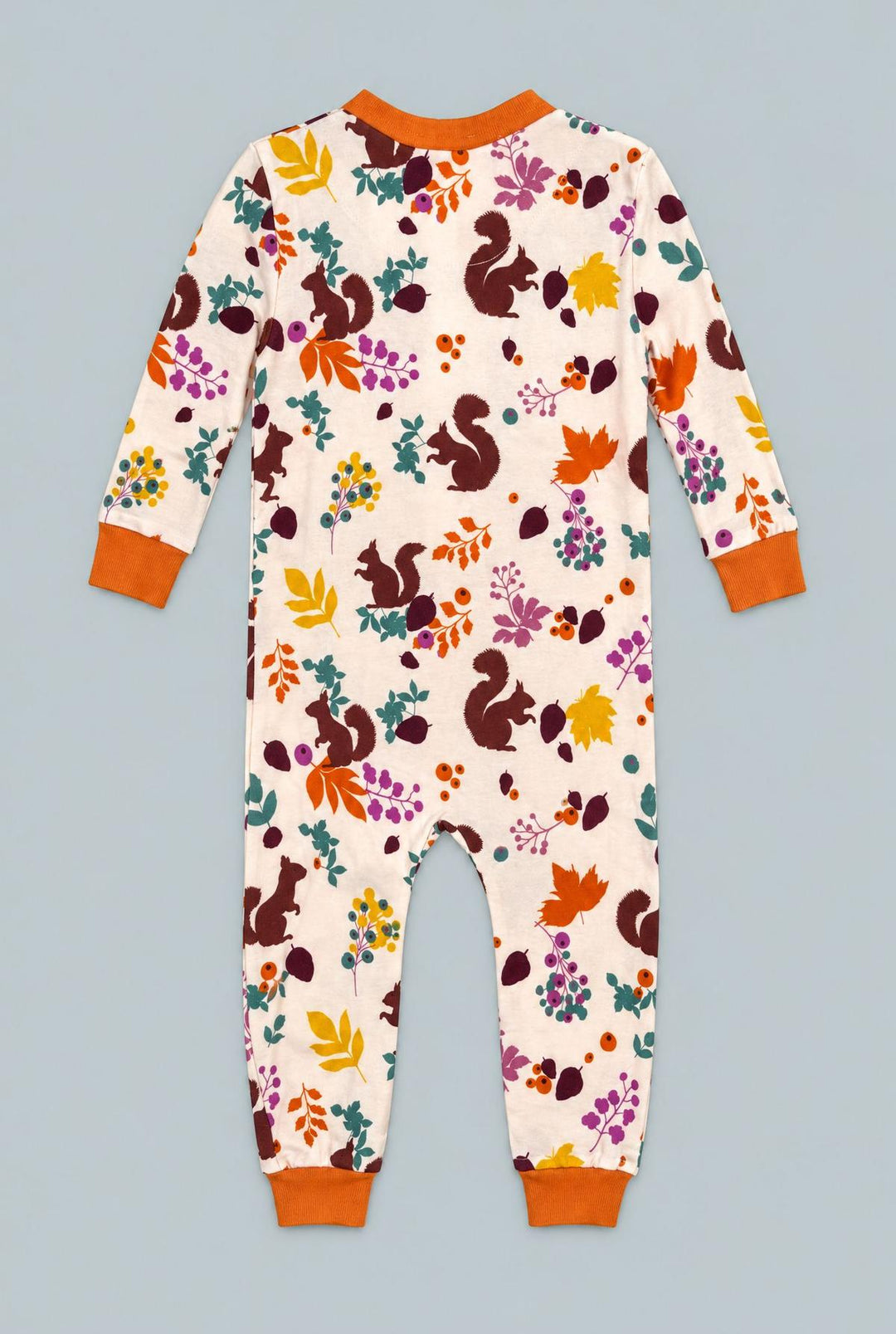 Full Zip Footless Pajama - Squirrel