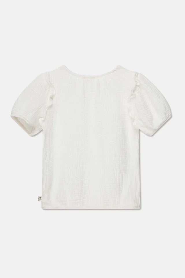 Gauze crop top - Ivory