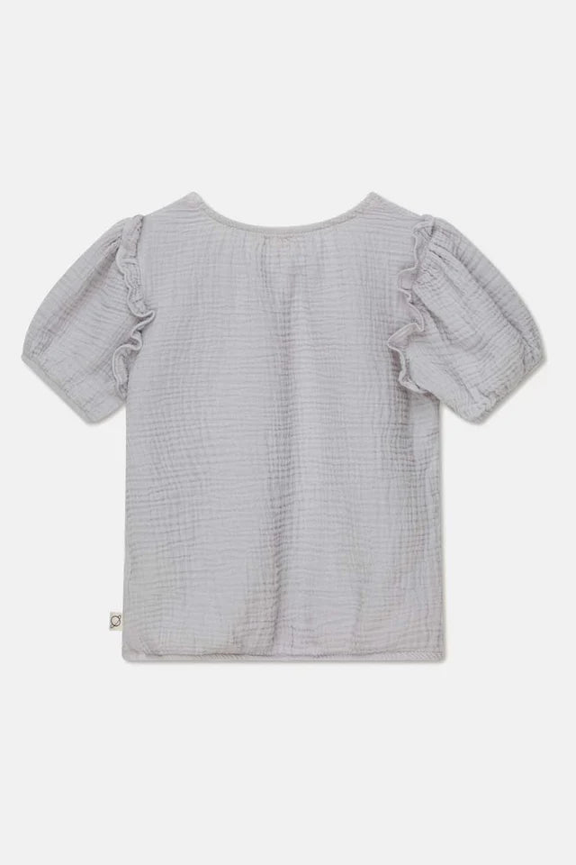 Gauze crop top - Soft grey