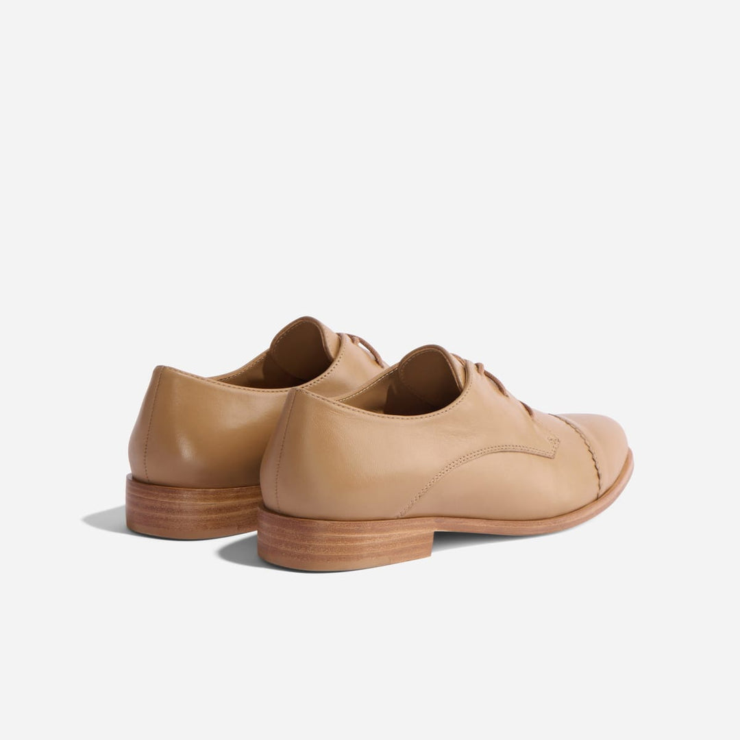 Emilia Cap Toe Oxford - Almond