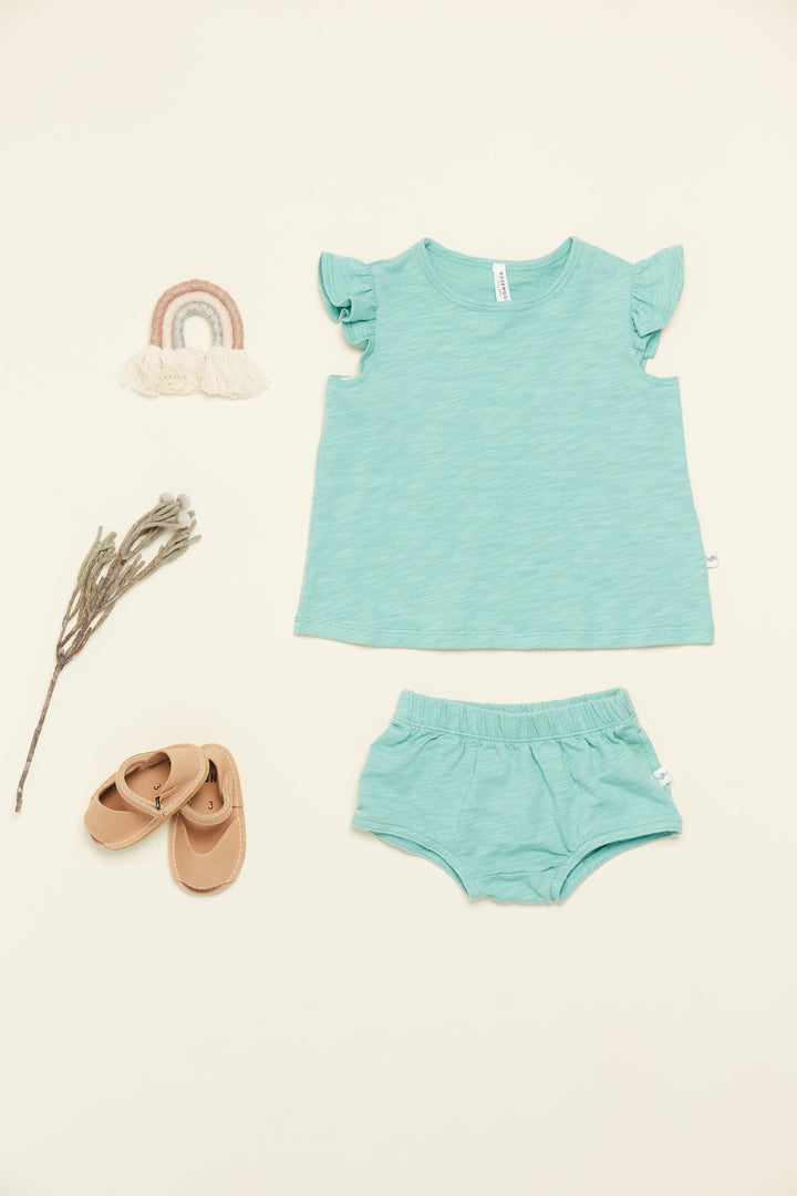 Baby Flutter Tee - Blue Sage