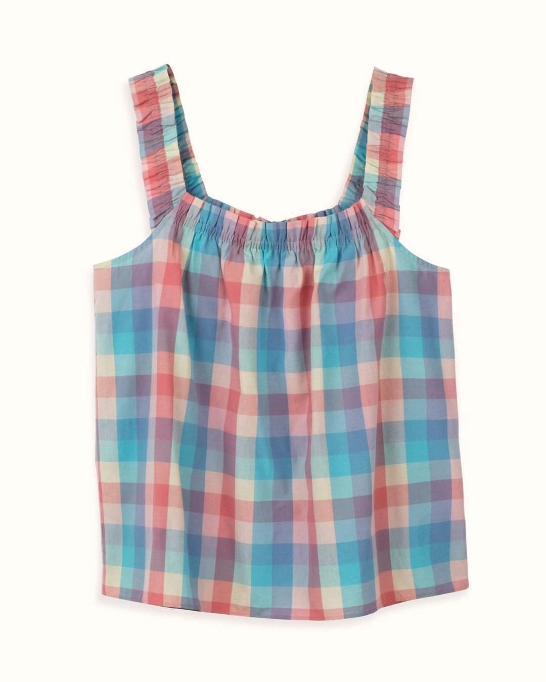 Ada Top - Pastel Woven Check