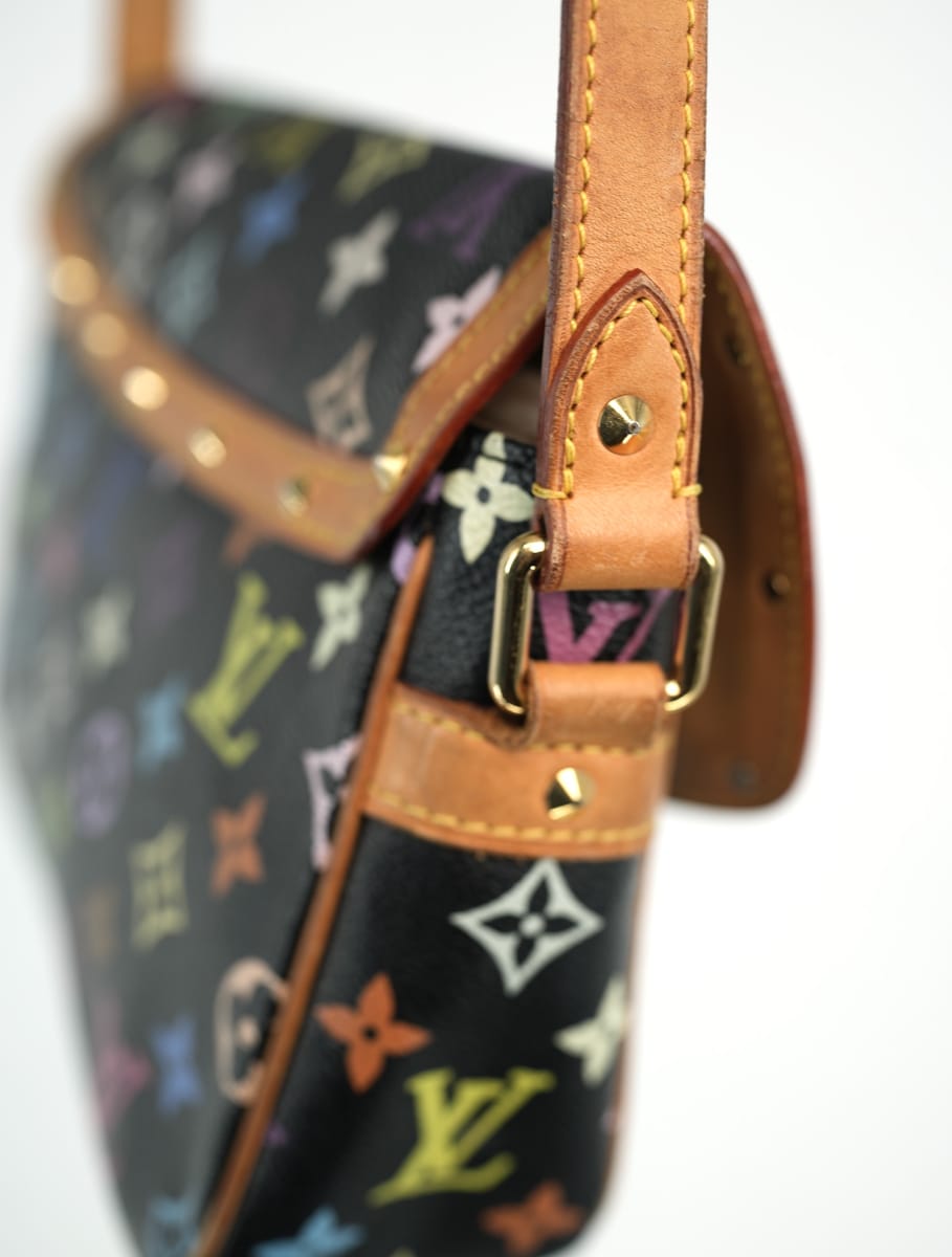 Pre-Owned Louis Vuitton Monogram Multicolor Sologne Black